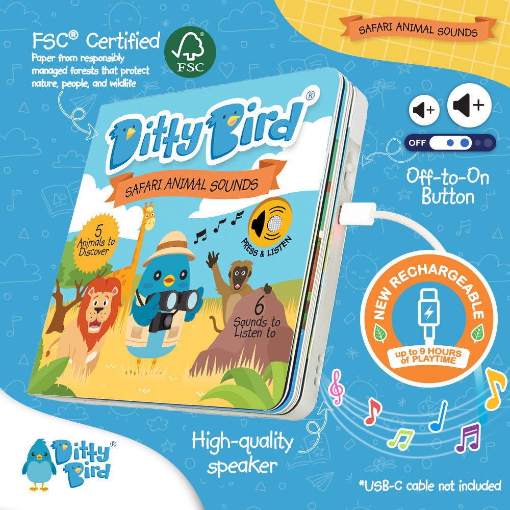 Safari Animal Sounds | USB-C Rechargeable