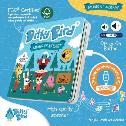 Music of Mozart | USB-C Rechargeable