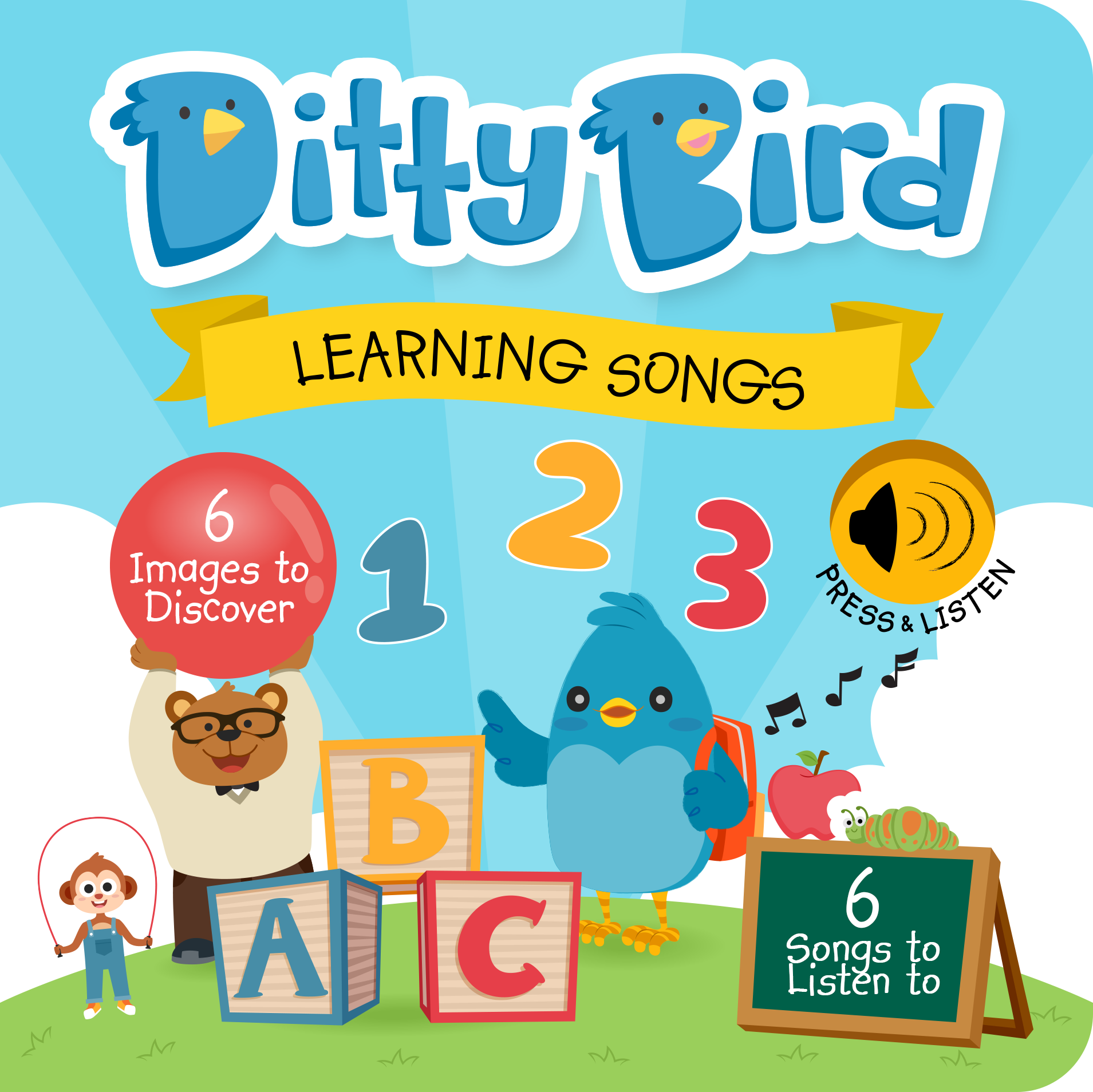 Ditty Bird | Animal Songs | Interactive musical song book | Ditty Bird